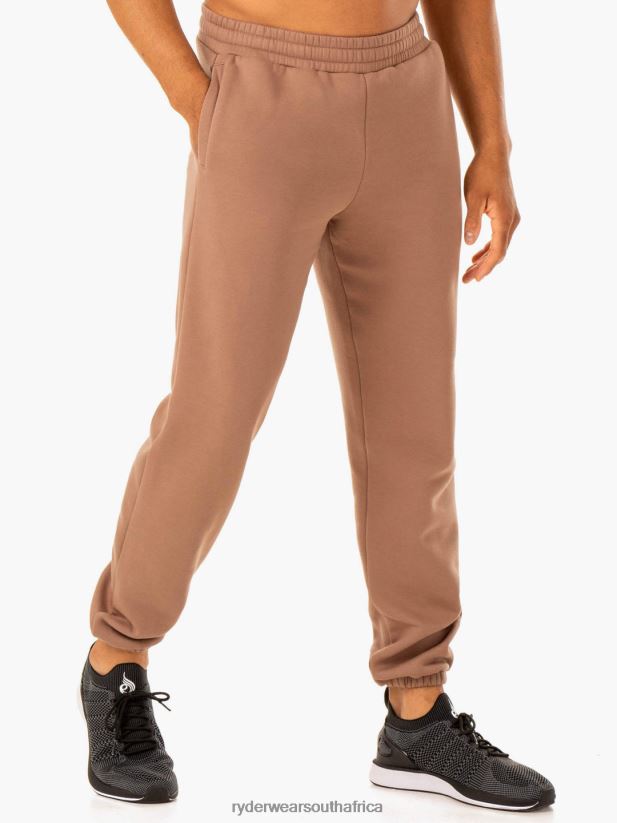 Men Ryderwear Unisex Track Pants 2RT8VD1448 Mocha Clothing