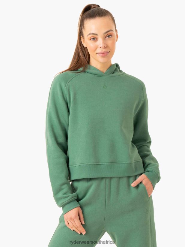 Women Ryderwear Sideline Hoodie 2RT8VD851 Forest Green Clothing