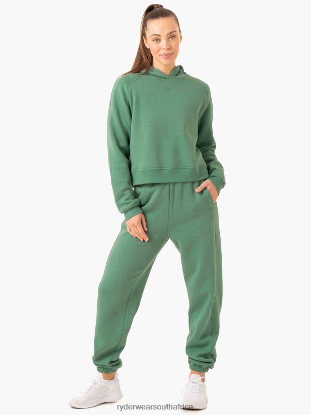 Women Ryderwear Sideline Hoodie 2RT8VD851 Forest Green Clothing