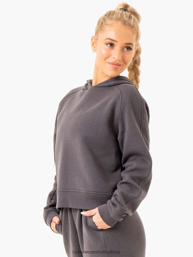 Women Ryderwear Sideline Hoodie 2RT8VD852 Charcoal Clothing