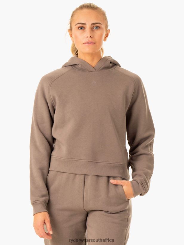 Women Ryderwear Sideline Hoodie 2RT8VD872 Taupe Clothing