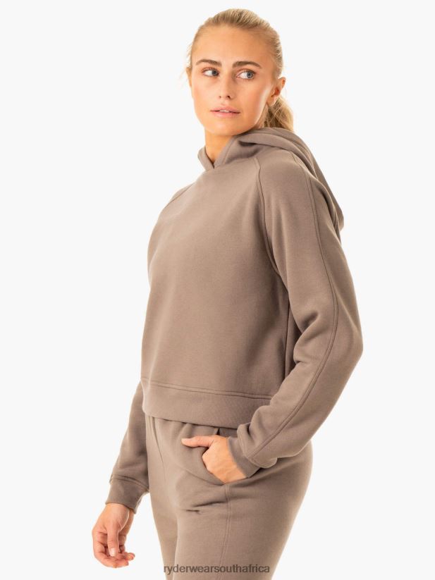 Women Ryderwear Sideline Hoodie 2RT8VD872 Taupe Clothing