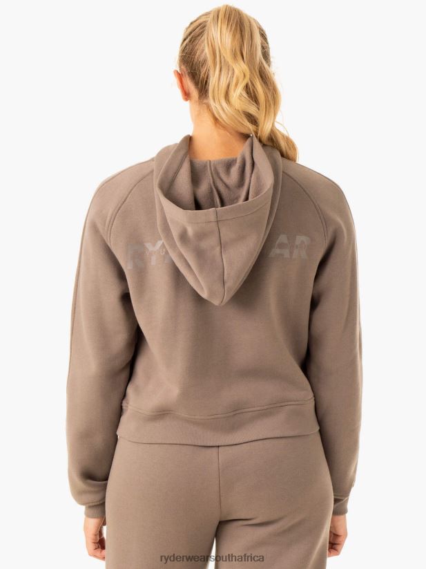 Women Ryderwear Sideline Hoodie 2RT8VD872 Taupe Clothing