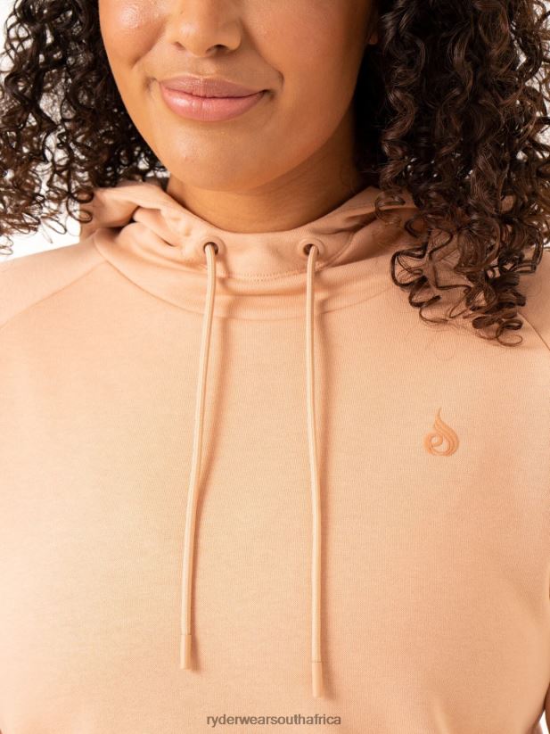 Women Ryderwear Ultra Pullover Hoodie 2RT8VD940 Tan Clothing