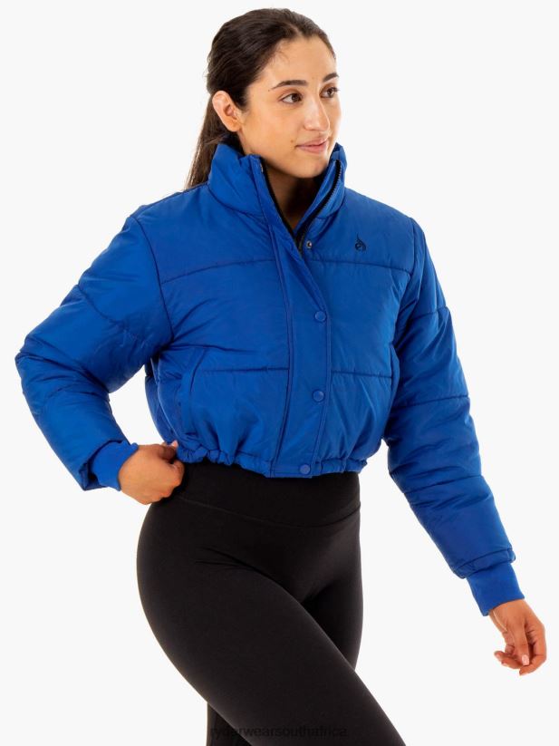 Women Ryderwear Apex Puffer Jacket 2RT8VD907 Cobalt Blue Clothing