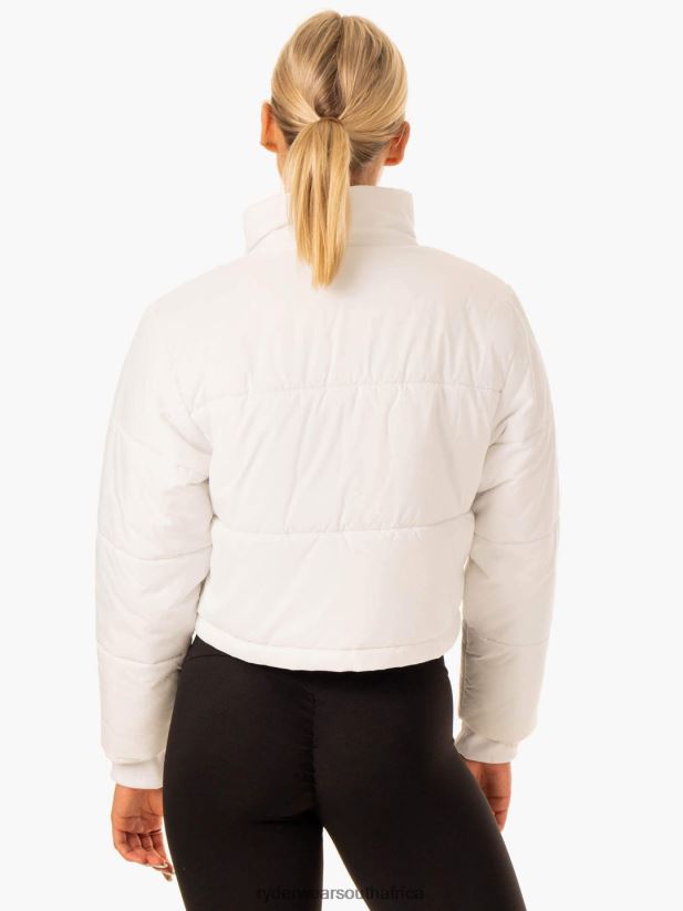 Women Ryderwear Apex Puffer Jacket 2RT8VD910 White Clothing