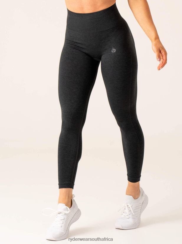 Women Ryderwear Evolve Seamless Leggings 2RT8VD11 Black Marl Clothing