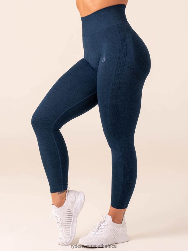 Women Ryderwear Evolve Seamless Leggings 2RT8VD12 Navy Marl Clothing