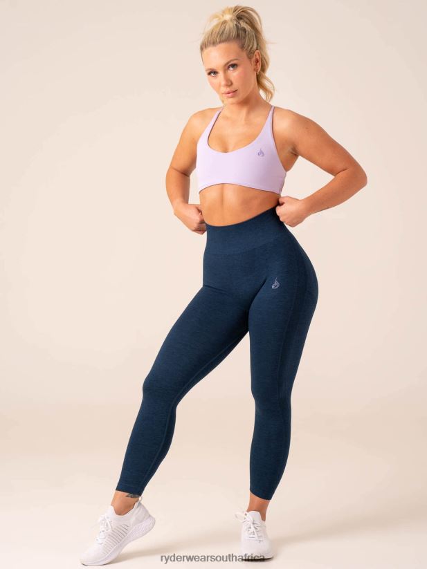 Women Ryderwear Evolve Seamless Leggings 2RT8VD12 Navy Marl Clothing