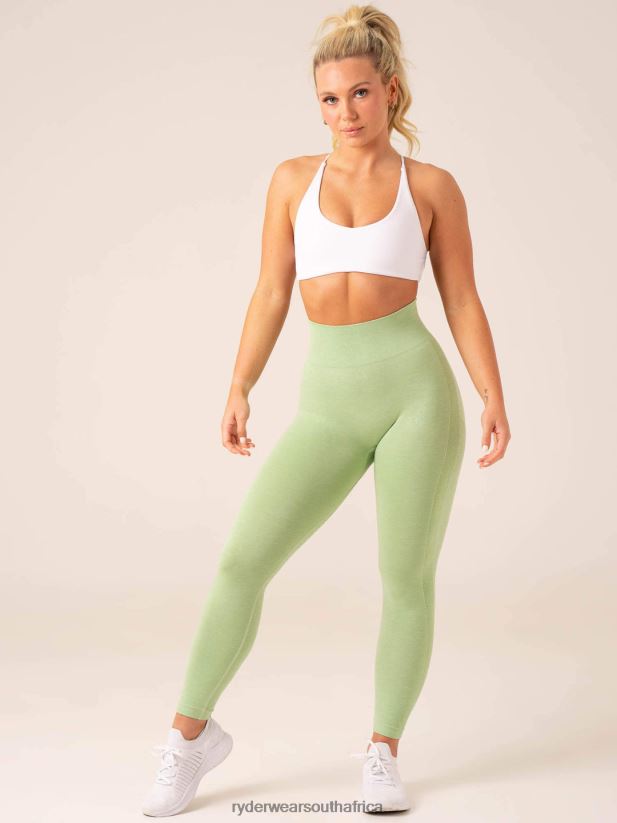 Women Ryderwear Evolve Seamless Leggings 2RT8VD15 Pistachio Marl Clothing