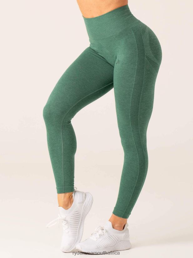 Women Ryderwear Evolve Seamless Leggings 2RT8VD49 Green Marl Clothing