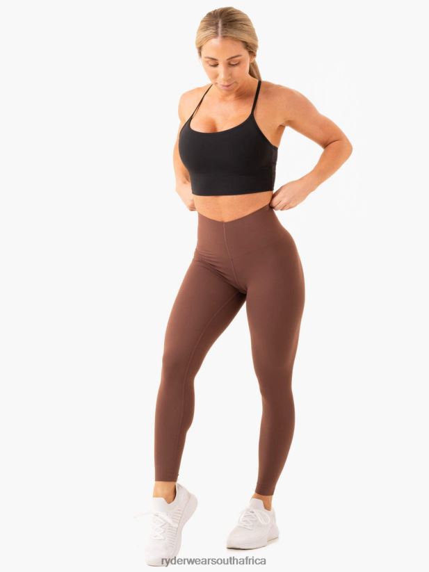 Women Ryderwear Extend Compression Leggings 2RT8VD71 Chocolate Clothing