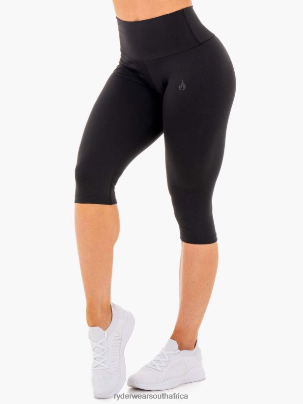 Women Ryderwear Motion High Waisted Capri Leggings 2RT8VD159 Black Clothing