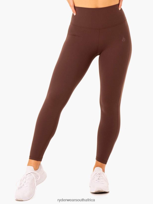 Women Ryderwear Nkd Align Leggings 2RT8VD121 Chocolate Clothing