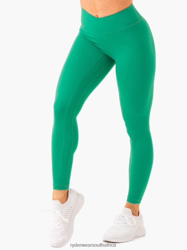 Women Ryderwear Nkd Cross Over Leggings 2RT8VD65 Green Clothing