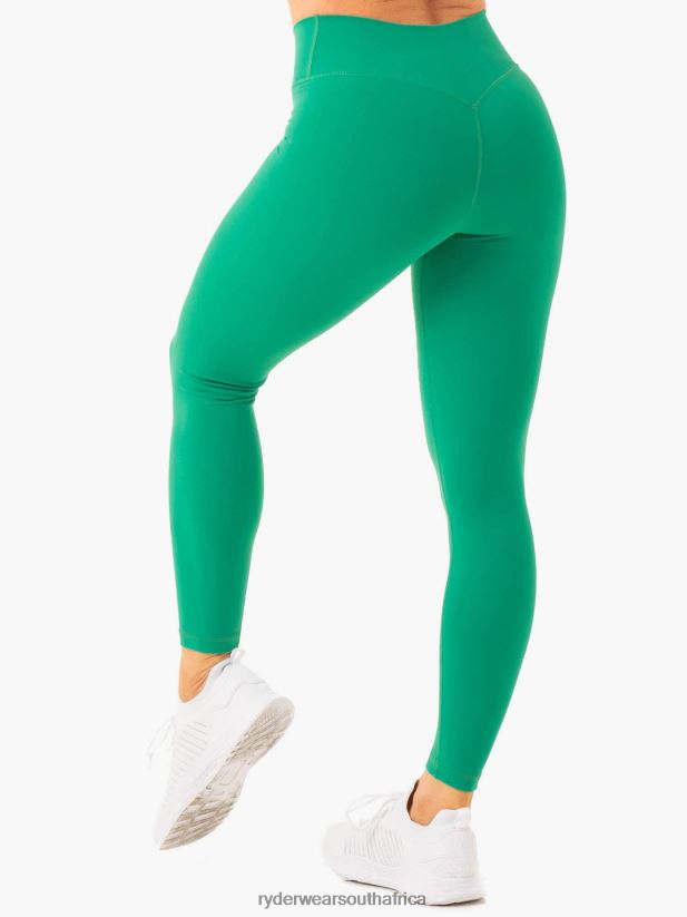 Women Ryderwear Nkd Cross Over Leggings 2RT8VD65 Green Clothing