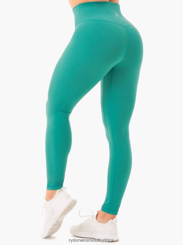 Women Ryderwear Nkd High Waisted Leggings 2RT8VD166 Turquoise Clothing