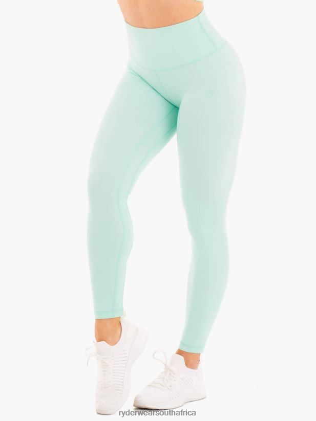 Women Ryderwear Nkd High Waisted Leggings 2RT8VD171 Aqua Clothing