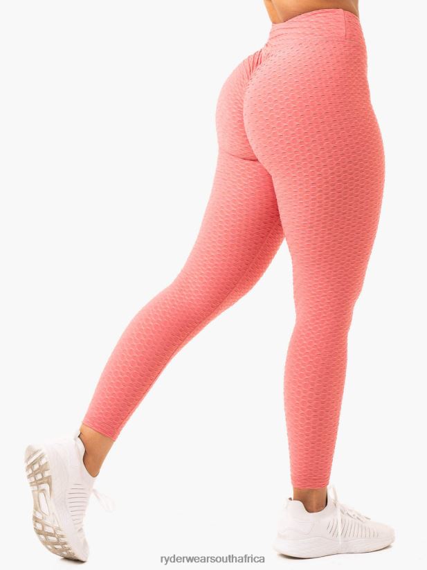 Women Ryderwear Optic Scrunch Bum Leggings 2RT8VD75 Lipstick Pink Clothing