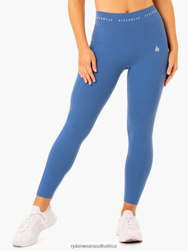 Women Ryderwear Reflex High Waisted Leggings 2RT8VD131 Blue Clothing