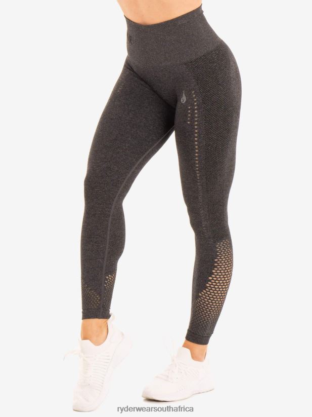 Women Ryderwear Seamless Staples Leggings 2RT8VD178 Charcoal Marl Clothing