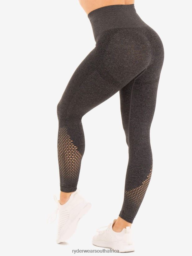 Women Ryderwear Seamless Staples Leggings 2RT8VD178 Charcoal Marl Clothing