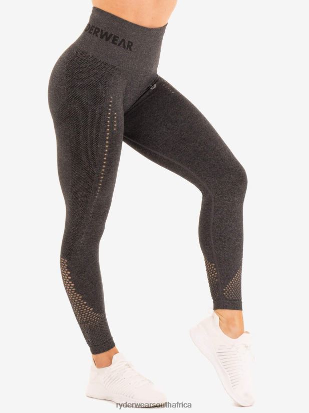 Women Ryderwear Seamless Staples Leggings 2RT8VD178 Charcoal Marl Clothing