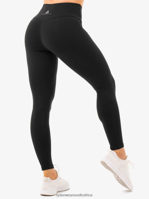 Women Ryderwear Staples High Waisted Leggings 2RT8VD175 Black Clothing