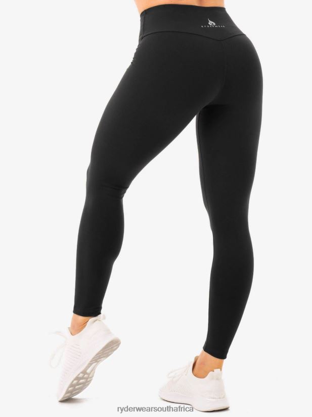 Women Ryderwear Staples High Waisted Leggings 2RT8VD175 Black Clothing