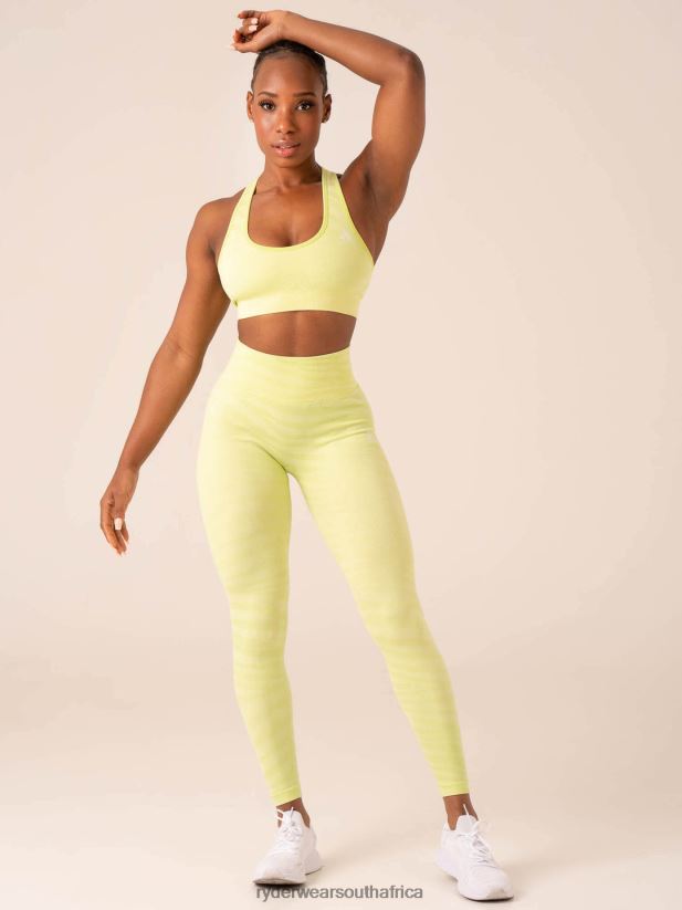 Women Ryderwear Zebra Seamless Leggings 2RT8VD18 Lime Zebra Clothing