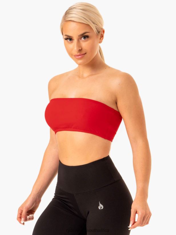 Women Ryderwear Bandeau Sports Bra 2RT8VD397 Red Clothing