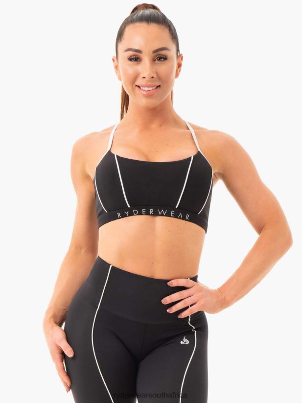 Women Ryderwear Glow Sports Bra 2RT8VD467 Black Clothing