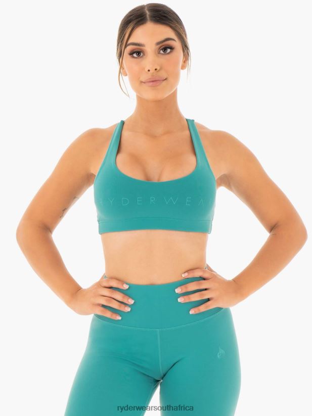 Women Ryderwear Motion Sports Bra 2RT8VD451 Teal Clothing