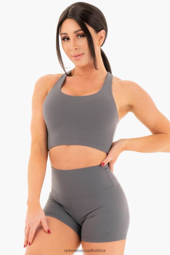 Women Ryderwear Nkd Sports Bra 2RT8VD476 Charcoal Clothing