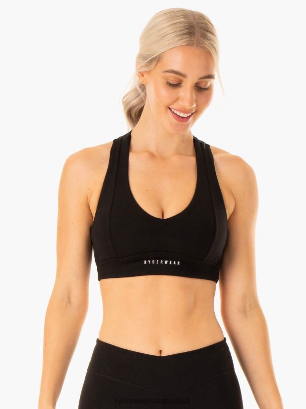 Women Ryderwear Revival Sports Bra 2RT8VD335 Black Clothing