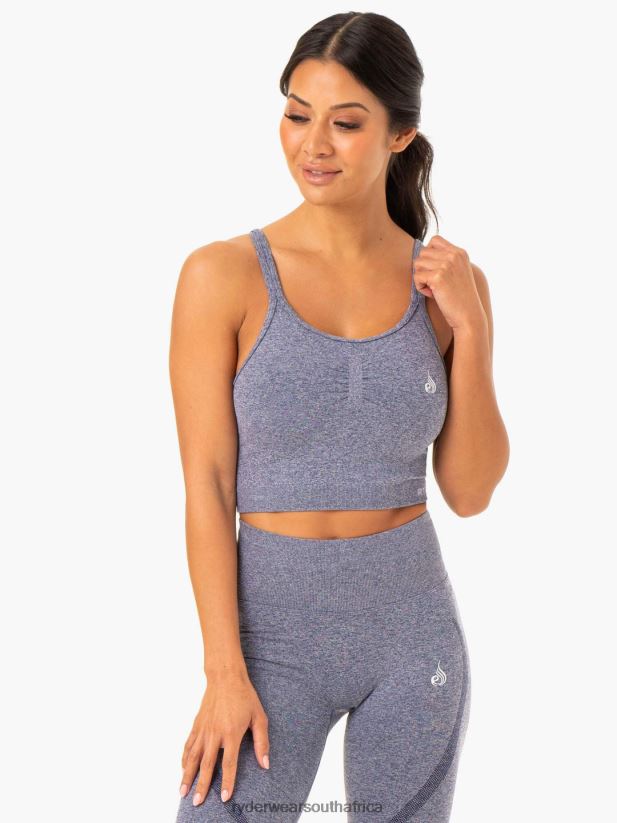 Women Ryderwear Sculpt Seamless Tank 2RT8VD402 Navy Marl Clothing