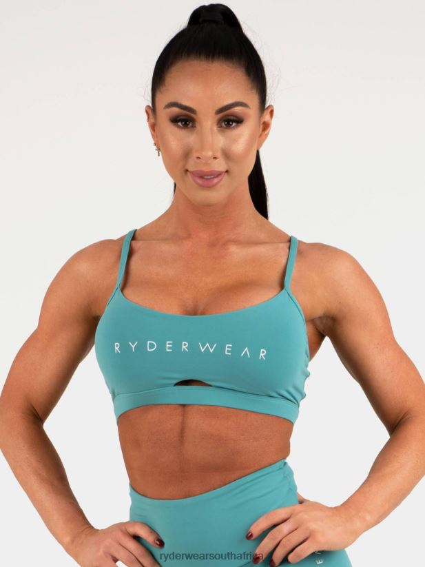 Women Ryderwear Staples Sports Bra 2RT8VD479 Teal Clothing