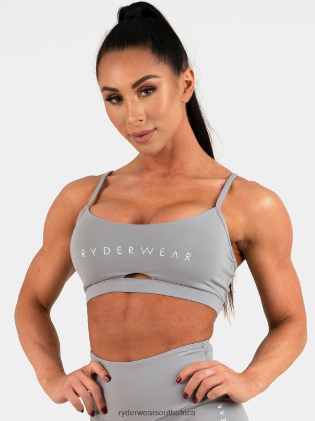 Women Ryderwear Staples Sports Bra 2RT8VD490 Grey Clothing