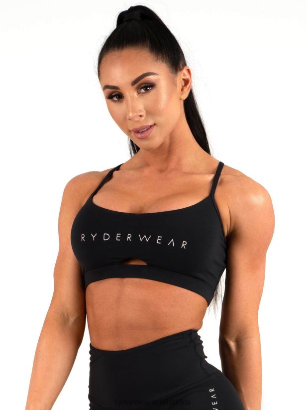 Women Ryderwear Staples Sports Bra 2RT8VD491 Black Clothing