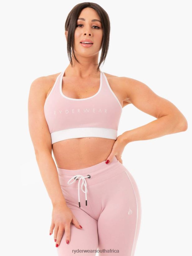 Women Ryderwear Track Sports Bra 2RT8VD482 Pink Clothing