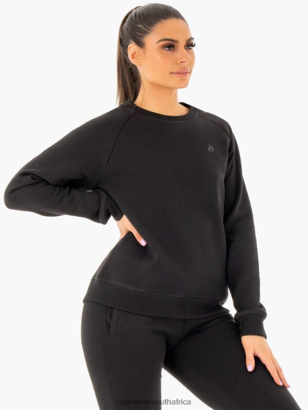 Women Ryderwear Adapt Boyfriend Sweater 2RT8VD1033 Black Clothing