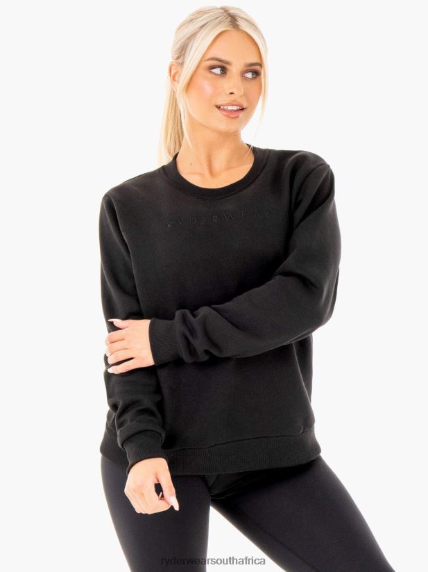 Women Ryderwear Motion Oversized Sweater 2RT8VD1072 Black Clothing