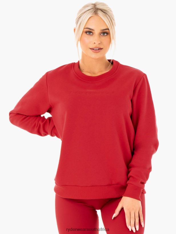 Women Ryderwear Motion Oversized Sweater 2RT8VD1073 Red Clothing