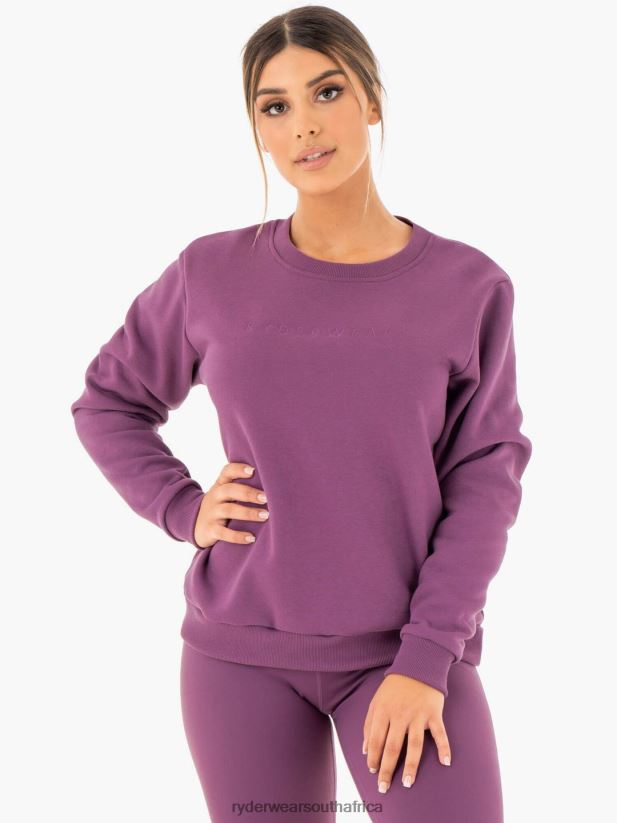 Women Ryderwear Motion Oversized Sweater 2RT8VD1078 Purple Clothing