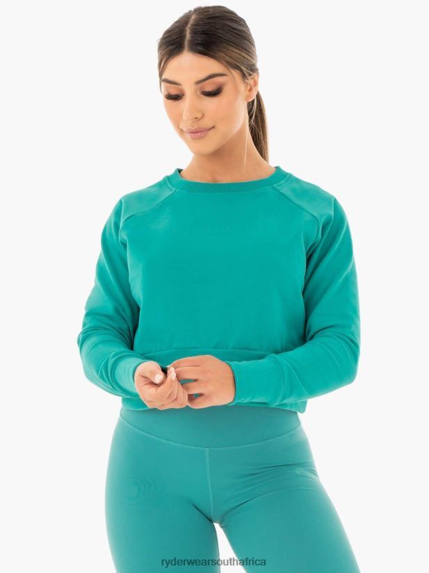 Women Ryderwear Motion Sweater 2RT8VD1067 Teal Clothing