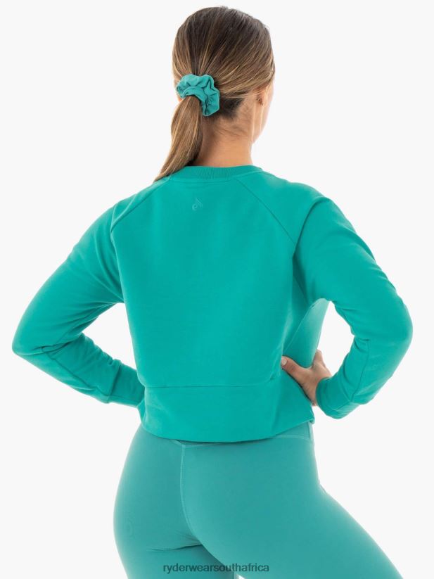 Women Ryderwear Motion Sweater 2RT8VD1067 Teal Clothing