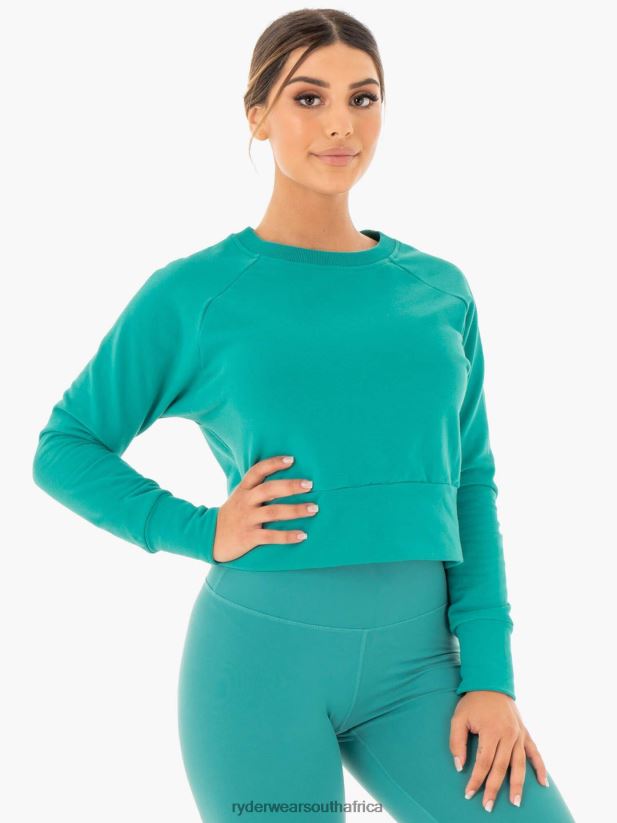 Women Ryderwear Motion Sweater 2RT8VD1067 Teal Clothing