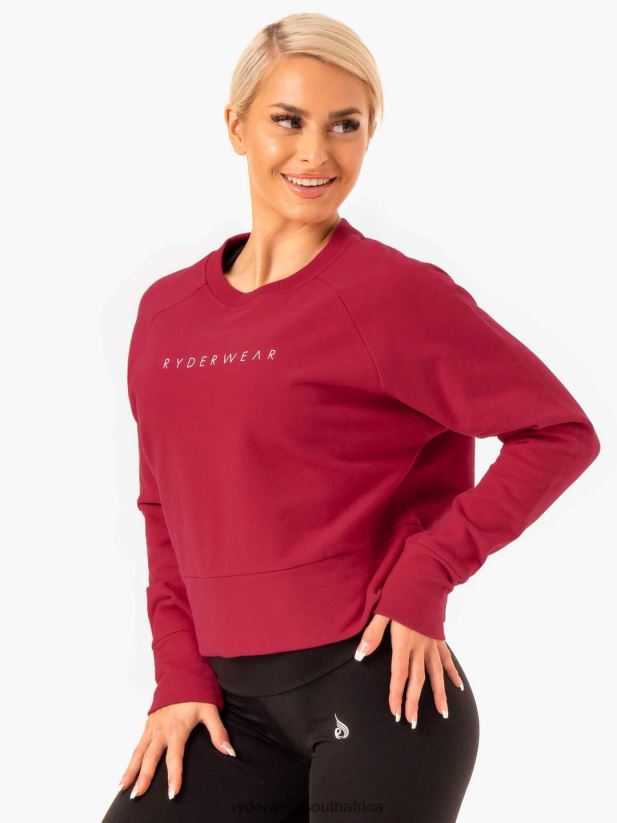 Women Ryderwear Motion Sweater 2RT8VD954 Wine Red Clothing