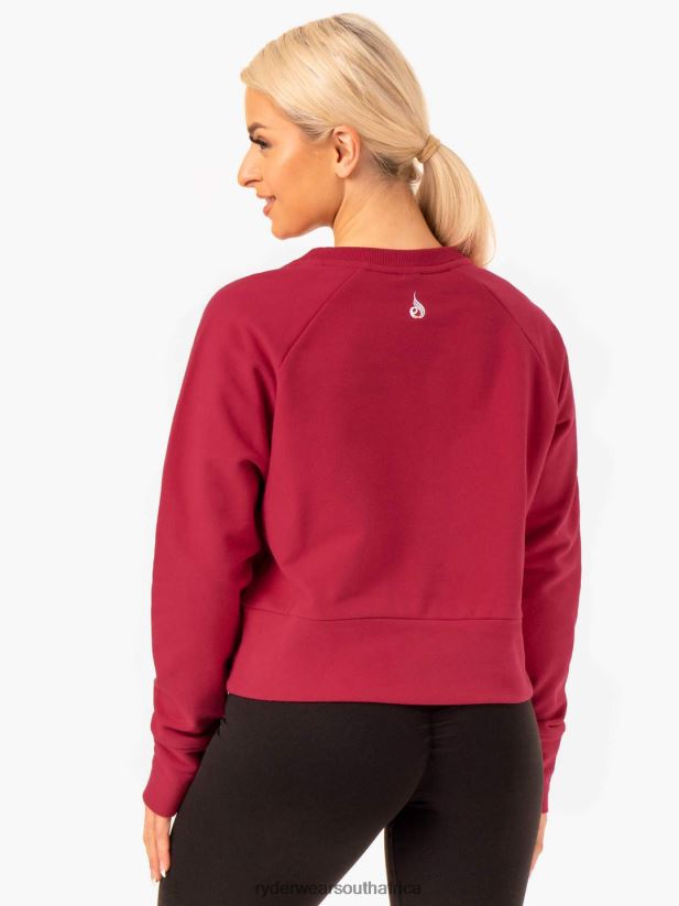 Women Ryderwear Motion Sweater 2RT8VD954 Wine Red Clothing