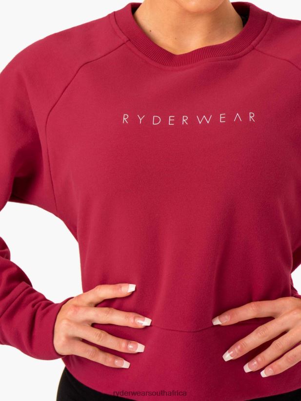 Women Ryderwear Motion Sweater 2RT8VD954 Wine Red Clothing